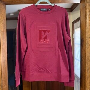 NWT Psycho Bunny Oak City Crew Neck Sweatshirt (Crimson)
